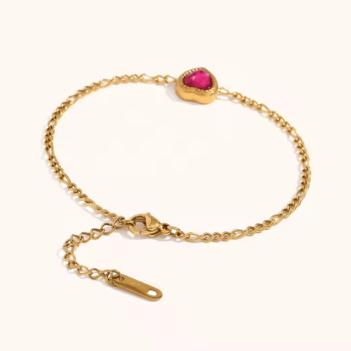 Pinkish Heart Bracelet - Los Jewels