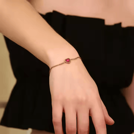 Pinkish Heart Bracelet - Los Jewels