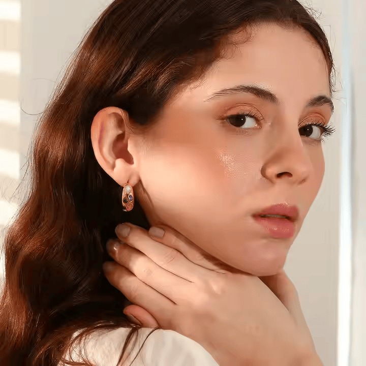 Precious One Crescent Stud Earrings - Los Jewels