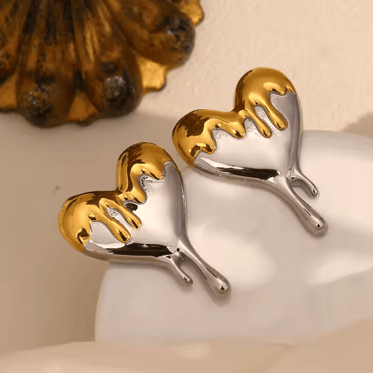 Two Dusts Heart Earrings - Los Jewels