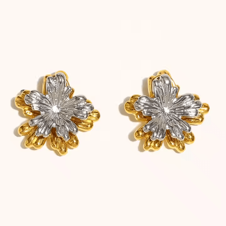 Vintage Flower Earrings - Los Jewels