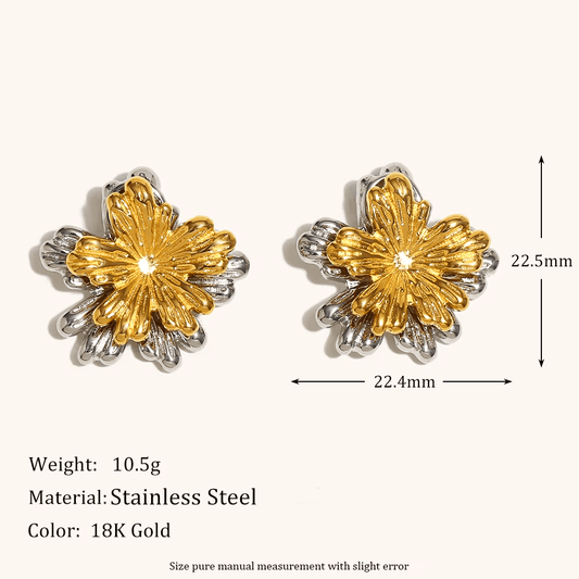 Vintage Flower Earrings - Los Jewels